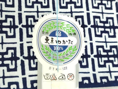 平和屋着物＊夏物　浴衣　反物　着尺　注染　東京本染　暫染　抽象文様　綿　逸品　未使用　DABH3880zy