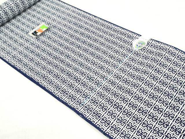 平和屋着物＊夏物　浴衣　反物　着尺　注染　東京本染　暫染　抽象文様　綿　逸品　未使用　DABH3880zy