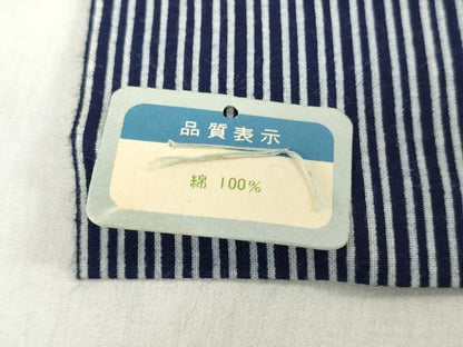 平和屋着物＊夏物　浴衣　反物　着尺　注染　縞　西武百貨店扱い　綿　逸品　未使用　DABH3882zy