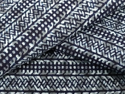 平和屋着物＊夏物　浴衣　反物　着尺　注染　横段文　花の東京　綿　逸品　未使用　DABH3883zy
