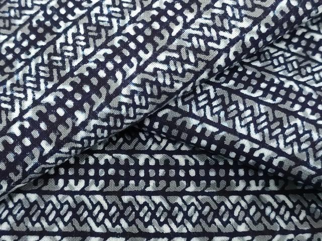 平和屋着物＊夏物　浴衣　反物　着尺　注染　横段文　花の東京　綿　逸品　未使用　DABH3883zy