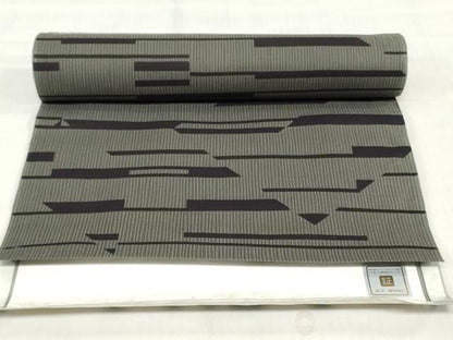 平和屋着物＊夏物　男性　浴衣　反物　着尺　横段文　キングサイズ　綿　逸品　未使用　DABH3885zy