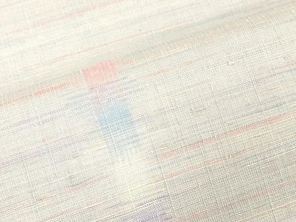 平和屋着物●信州上田紬　反物　着尺　本真綿手織　霞文　証紙付き　逸品　未使用　DABH3927zy