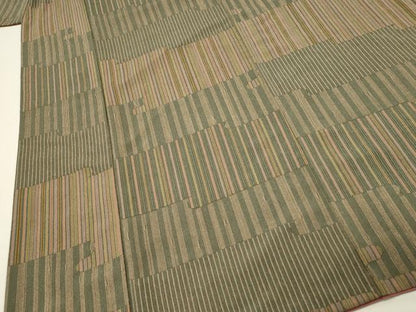 平和屋着物■上質な小紋　間道　正絹　逸品　DABH4001qp