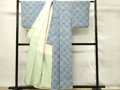 平和屋着物■上質な小紋　蜀江花文　正絹　逸品　DABH4017qp