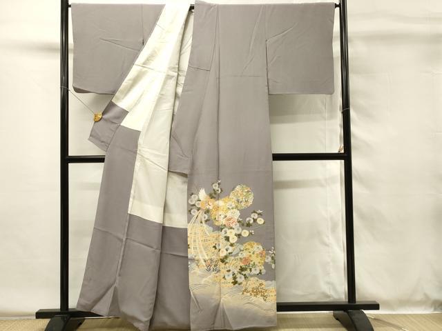平和屋着物■豪華色留袖　刺繍　鳳凰花文　牡丹　暈し染め　正絹　逸品　DABH4019qp