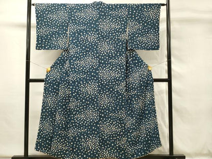 平和屋着物■上質な小紋　クローバー　正絹　逸品　DABH4022qp