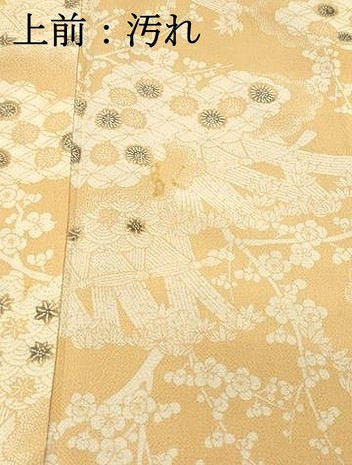 平和屋着物■上質な小紋　型染め　枝梅　雲取り花文　鬼しぼ縮緬　正絹　逸品　DABH4030qp