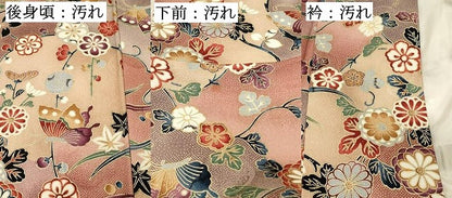 平和屋着物■上質な小紋　花蝶文　金彩　正絹　逸品　DABH4031qp