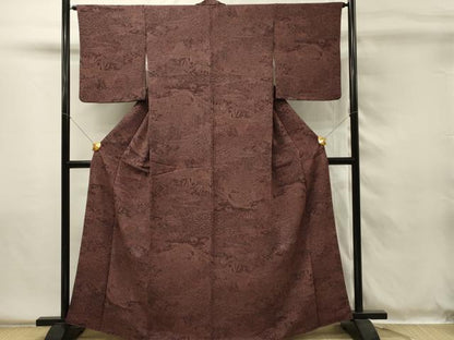 平和屋着物■上質な小紋　風景花文　金彩　正絹　逸品　DABH4032qp