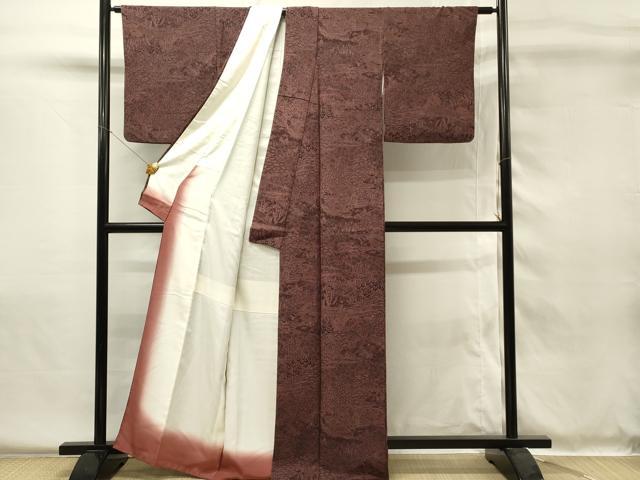 平和屋着物■上質な小紋　風景花文　金彩　正絹　逸品　DABH4032qp