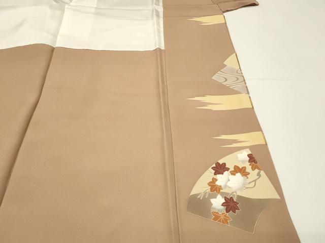 平和屋着物■豪華色留袖　駒刺繍　地紙飛鶴花文　枝梅　金彩　正絹　逸品　DABH4033qp