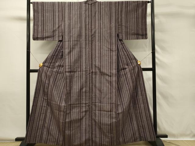 平和屋着物■上質な紬　竹間道　正絹　逸品　DABH4038qp