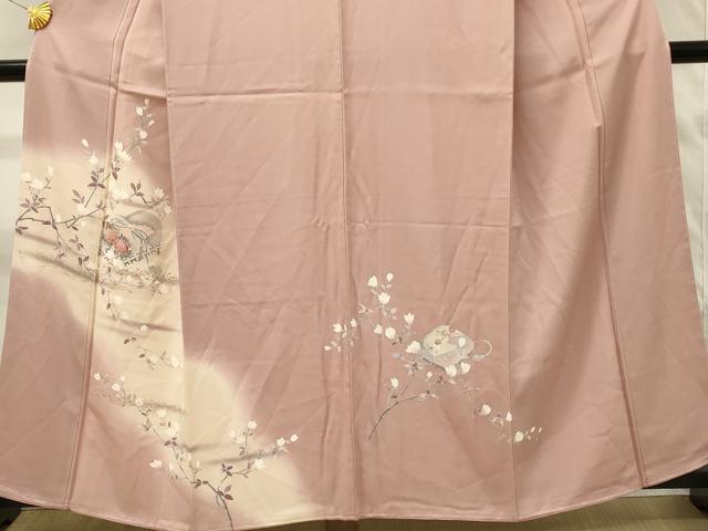 平和屋着物■訪問着　文箱花文　牡丹　暈し染め　金彩　正絹　逸品　DABH4039qp