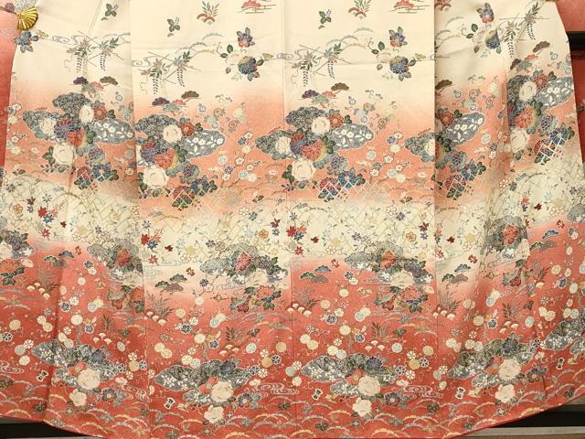 平和屋着物■豪華振袖　辻が花　枝梅　暈し染め　金銀彩　まるやま扱い　正絹　逸品　DABH4074qp