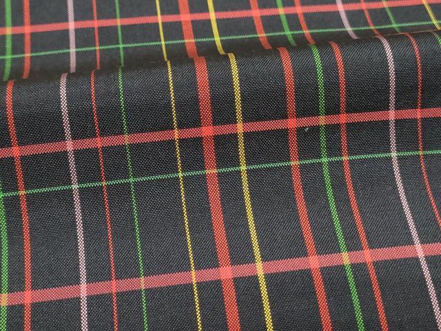 平和屋着物■本場縞大島紬　格子　正絹　逸品　DABH4094qp