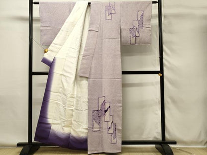 平和屋着物■訪問着　総絞り　短冊文　正絹　逸品　DABH4097qp