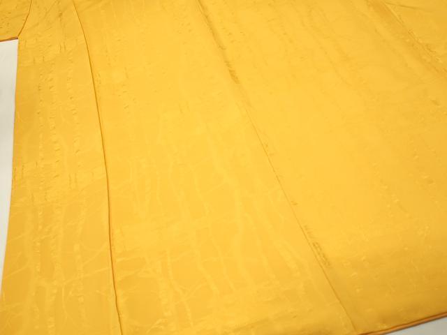 平和屋着物■上質な色無地　霞地紋　パンプキン色　正絹　逸品　DABH4098qp