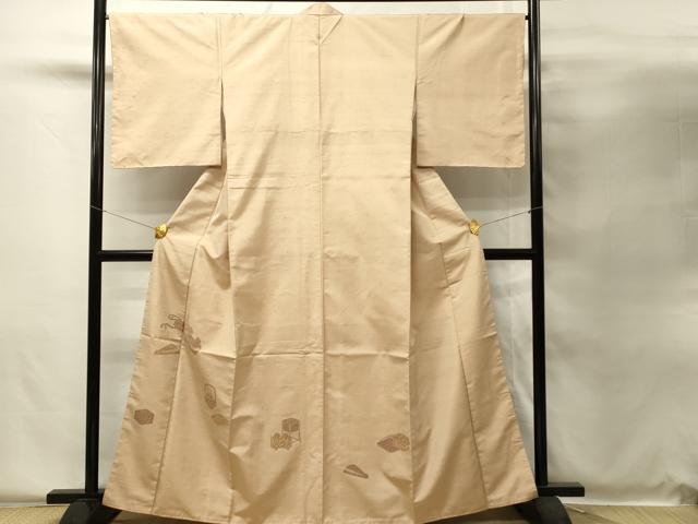 平和屋着物■京の名門・菱屋六右ェ門　紬　色留袖　陶器花文　楽器　正絹　逸品　DABH4109qp