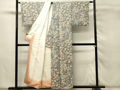 平和屋着物■上質な小紋　辻が花　金彩　正絹　逸品　DABH4112qp