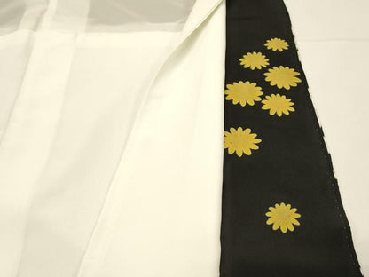 平和屋着物■豪華黒留袖　駒刺繍　菊尽くし　金彩　正絹　逸品　DABH4128qp