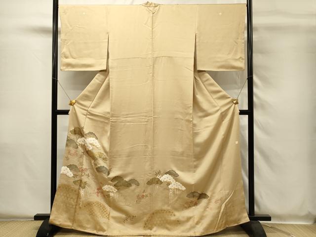 平和屋着物■豪華色留袖　駒刺繍　枝垂れ藤松文　金彩　ますいわ屋扱い　正絹　逸品　DABH4140qp