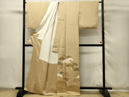 平和屋着物■豪華色留袖　駒刺繍　枝垂れ藤松文　金彩　ますいわ屋扱い　正絹　逸品　DABH4140qp