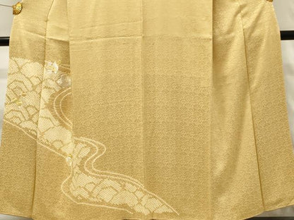 平和屋着物■訪問着　絞り　刺繍　鴛鴦花文　正絹　逸品　未使用　DABH4143qp