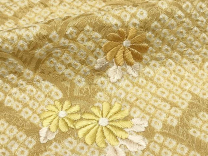 平和屋着物■訪問着　絞り　刺繍　鴛鴦花文　正絹　逸品　未使用　DABH4143qp