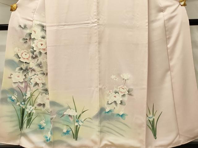 平和屋着物■訪問着　友禅　刺繍　牡丹　暈し染め　正絹　逸品　DABH4146qp