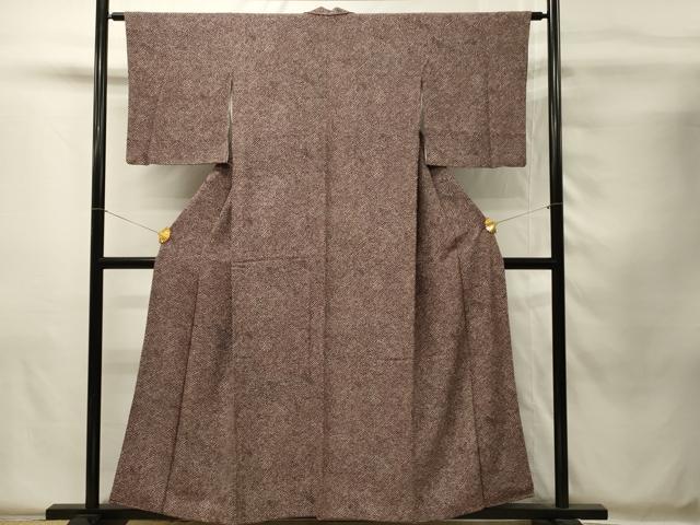 平和屋着物■上質な小紋　鹿の子文　正絹　逸品　DABH4150qp