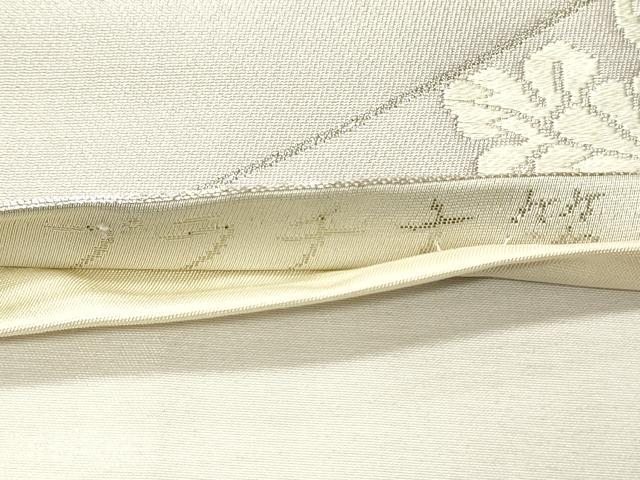 平和屋着物◎六通柄袋帯　唐織　能衣鶴小紋流　プラチナ箔　正絹　逸品　DABH4166qp