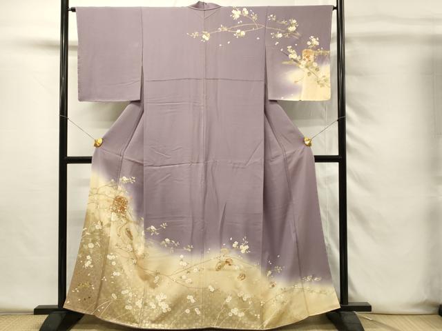 平和屋着物■訪問着　駒刺繍　貝桶花文　暈し染め　金彩　やまと誂製　正絹　逸品　DABH4200qp