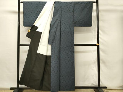 平和屋着物■本場大島紬　9マルキ　網目文　正絹　逸品　DABH4201qp