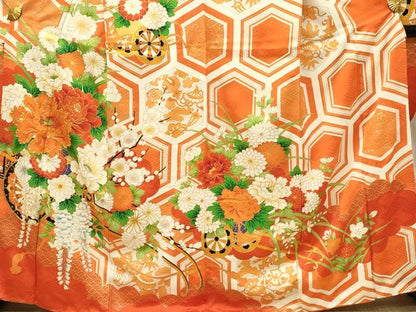 平和屋着物■豪華振袖　駒刺繍　花車牡丹文　金彩　正絹　逸品　DABH4212qp