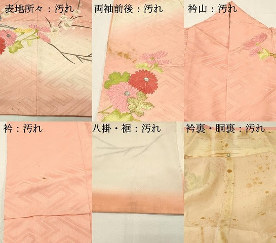平和屋着物■豪華振袖　総刺繍　草花文　枝梅　暈し染め　金銀糸　正絹　逸品　DABH4223qp