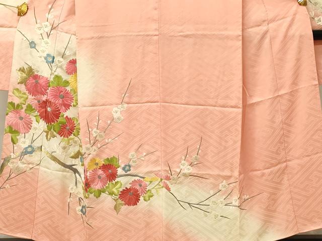 平和屋着物■豪華振袖　総刺繍　草花文　枝梅　暈し染め　金銀糸　正絹　逸品　DABH4223qp