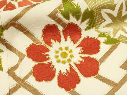 平和屋着物■豪華振袖　駒刺繍　扇面花文　暈し染め　金彩　正絹　逸品　DABH4224qp