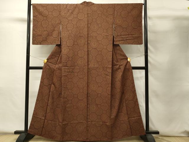 平和屋着物■本場染大島紬　蜀江花文　正絹　逸品　DABH4233qp