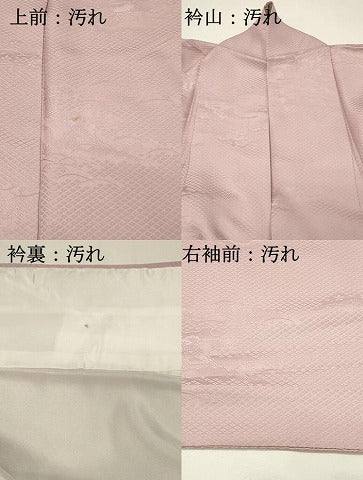 平和屋着物■上質な色無地　雲取り花地紋　虹色　正絹　逸品　DABH4242qp