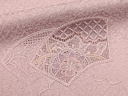 平和屋着物■中国三大刺繍　スワトウ刺繍　汕頭刺繍　総刺繍　訪問着　地紙花文　暈し染め　正絹　逸品　DABH4250qp
