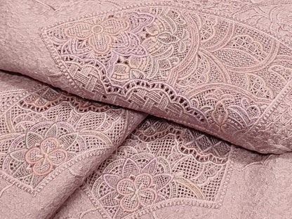 平和屋着物■中国三大刺繍　スワトウ刺繍　汕頭刺繍　総刺繍　訪問着　地紙花文　暈し染め　正絹　逸品　DABH4250qp