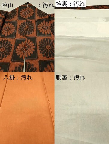 平和屋着物■本場村山大島紬　菊尽くし　正絹　逸品　DABH4259qp