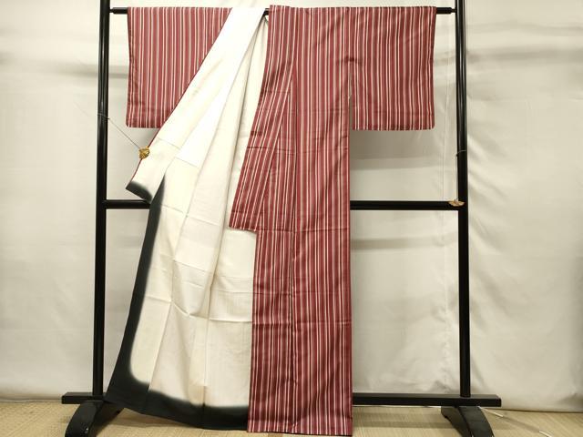 平和屋着物■本場染大島紬　間道　正絹　逸品　DABH4261qp