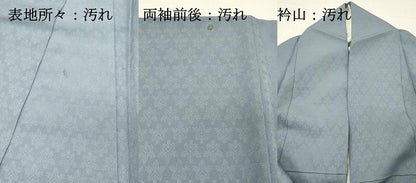 平和屋着物■上質な色無地　草木地紋　錫色　正絹　逸品　DABH4262qp