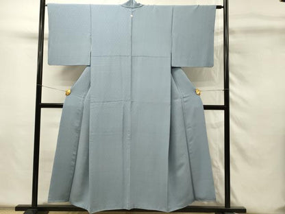 平和屋着物■上質な色無地　草木地紋　錫色　正絹　逸品　DABH4262qp