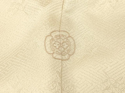 平和屋着物■訪問着　刺繍　誰が袖花鳥文　暈し染め　金彩　正絹　逸品　DABH4265qp