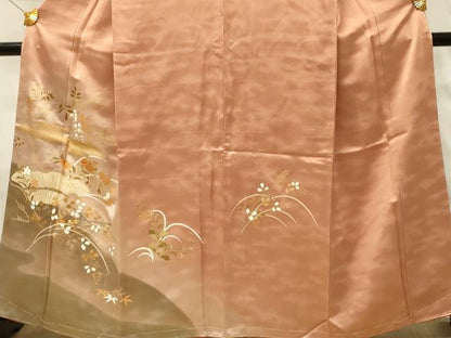 平和屋着物■訪問着　駒刺繍　草花文　暈し染め　金彩　ますいわ屋扱い　正絹　逸品　DABH4281qp