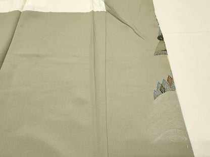 平和屋着物■豪華色留袖　駒刺繍　兼六園　暈し染め　金彩　正絹　逸品　DABH4288qp