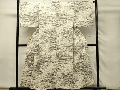 平和屋着物■上質な小紋　露芝文　暈し染め　金彩　正絹　逸品　DABH4291qp